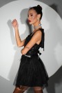 MINI DRESS MARY LACE TULLE BLACK