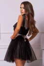 MINI DRESS MARY LACE TULLE BLACK