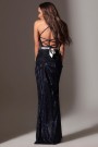 MAXI DRESS ALENA TRICOT LAME DARK BLUE