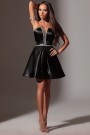 MINI DRESS CRYSTAL SATIN BLACK