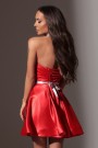 MINI DRESS CRYSTAL SATIN RED