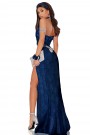 MAXI DRESS NIKKIE LACE TRICOT LAME DARK BLUE