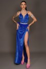 MAXI ROCHIE ALENA TRICOT LUREX ALBASTRU COBALT