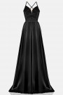 MAXI DRESS ADRIANA SATIN BLACK