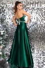 MAXI DRESS CELIN SATIN DARK GREEN