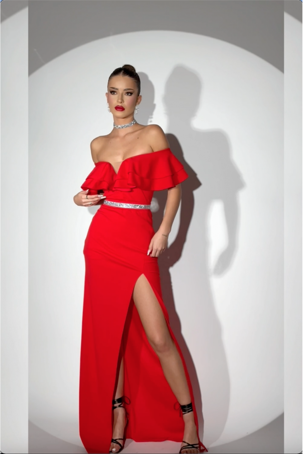 MAXI VESTIDO MADELYN LEOTARDO ROJO