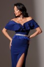 MAXI ROCHIE MADELYN TRICOT ALBASTRU COBALT