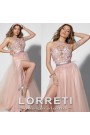 MAXI SKIRT AND CROP TOP SET 2 PARTS AURA LACE TULLE POWDER PINK