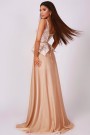 MAXI SKIRT AND CROP TOP SET 2 PARTS IRIS GLITTER LACE SATIN GOLDEN