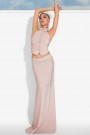 MAXI SKIRT AND CROP TOP SET 2 PARTS MIRANDA LAME POWDER PINK 