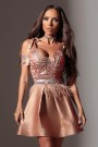 MINI DRESS BLAKE LACE SATIN GOLDEN